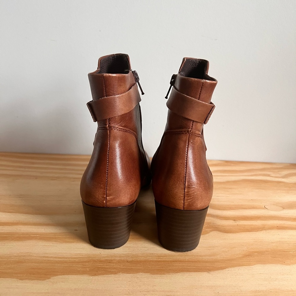 Ecco Brown Ankle Women’s Boots 100% Leather Size 8-8.5 - Picture 5 of 9
